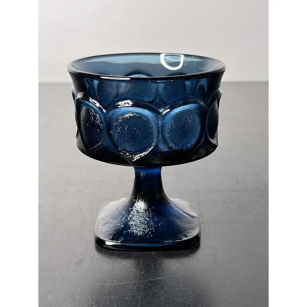 Mid Century Modern Vintage Noritake Cobalt Blue‎ Spotlight Dessert Goblets (2)